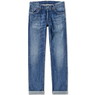 Visvim Social Sculpture 10 Distressed Denim Jeans In Blue | ModeSens
