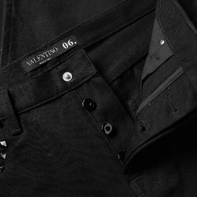 Shop Valentino Rockstud Chino Fit Jean In Black