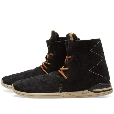 Shop Visvim Huron Moc Hi-folk In Black