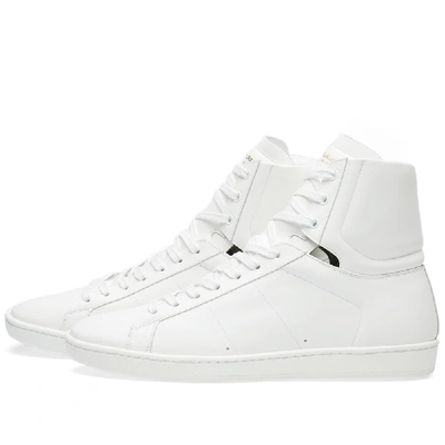 Shop Saint Laurent Sl-01 High Sneaker In White