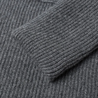 Shop Wooyoungmi Textured Crew Knit In Grey