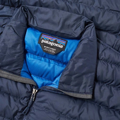 Shop Patagonia Down Sweater Jacket In Blue