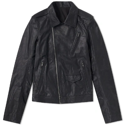 Shop Rick Owens Stooges Leather Jacket In Black