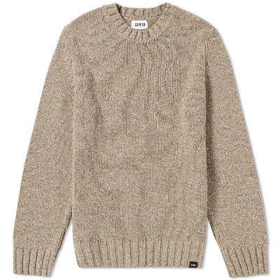 Shop Edwin Dock Crew Knit In Brown