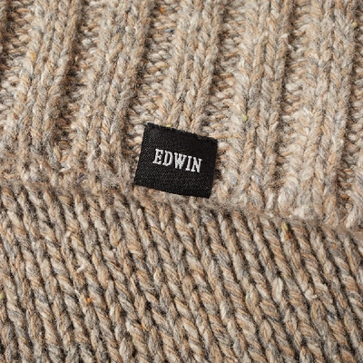 Shop Edwin Dock Crew Knit In Brown