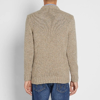 Shop Edwin Dock Crew Knit In Brown