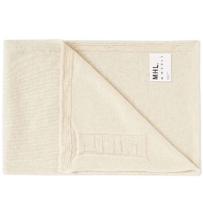 Shop Mhl By Margaret Howell Mhl. By Margaret Howell Logo Scarf In White