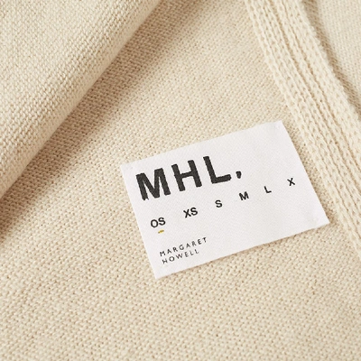 Shop Mhl By Margaret Howell Mhl. By Margaret Howell Logo Scarf In White