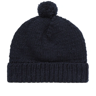 Shop Chamula Double Cuff Beanie In Blue