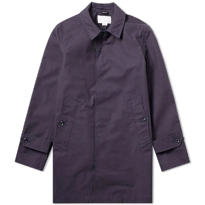 Shop Nanamica Gore-tex Soutien Collar Coat In Blue