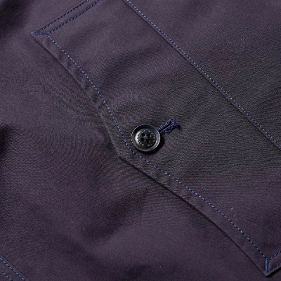 Shop Nanamica Gore-tex Soutien Collar Coat In Blue