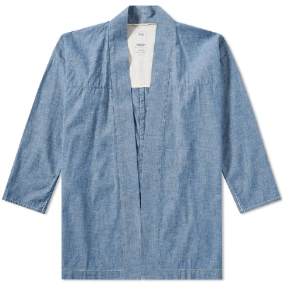Shop Visvim Noragi Chambray Shirt In Blue