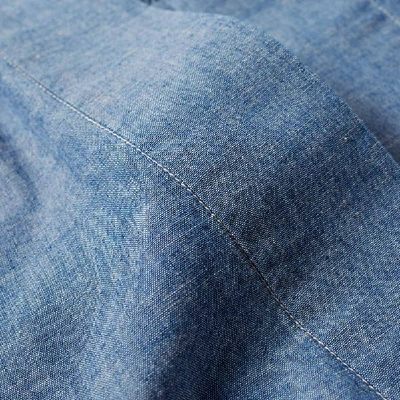 Shop Visvim Noragi Chambray Shirt In Blue