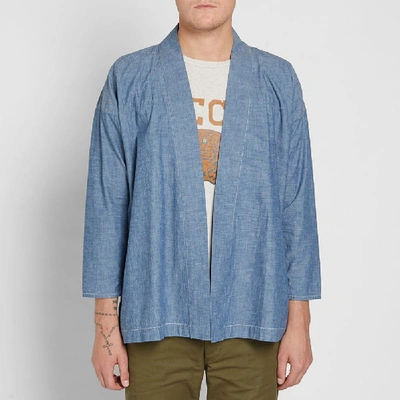 Shop Visvim Noragi Chambray Shirt In Blue