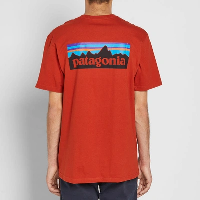 Shop Patagonia P-6 Logo Tee In Red