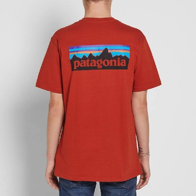 Shop Patagonia P-6 Logo Pocket Tee In Red
