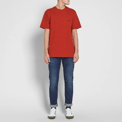 Shop Patagonia P-6 Logo Pocket Tee In Red