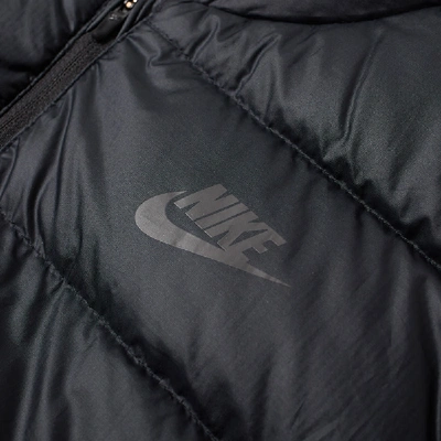 Shop Nike Guild Hooded Down Vest In Black