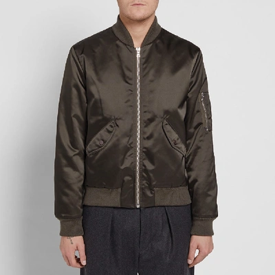 Shop Harmony Mack Ma-1 Jacket In Green