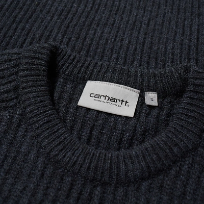 Shop Carhartt Rib Crew Knit In Blue