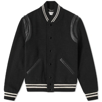 Shop Saint Laurent Classic Teddy Jacket In Black