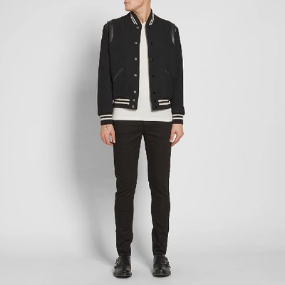 Shop Saint Laurent Classic Teddy Jacket In Black