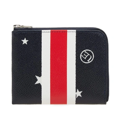 Shop Uniform Experiment Star Stripe Small Wallet In Black