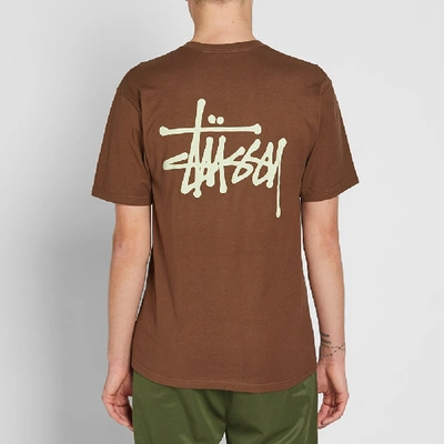 Shop Stussy Basic Tee In Brown