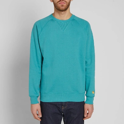 Shop Carhartt Chase Sweat In Blue