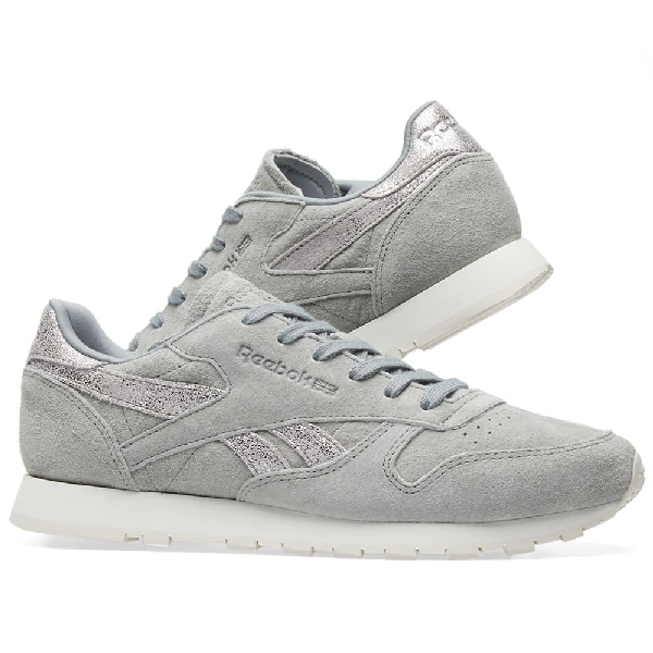 reebok classic leather shimmer grey