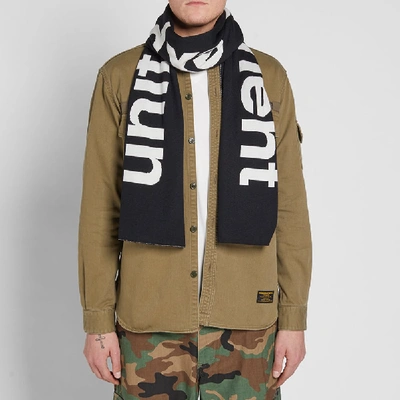 Shop Uniform Experiment Authentic Logo Scarf In Black