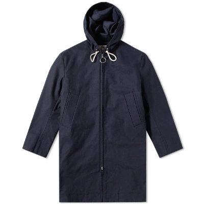 Shop Acne Studios Melt Twill Parka In Blue