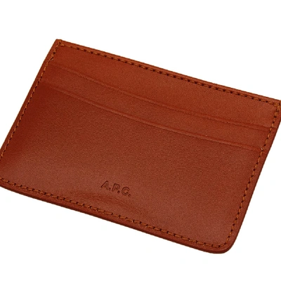 Shop Apc A.p.c. André Card Holder In Brown