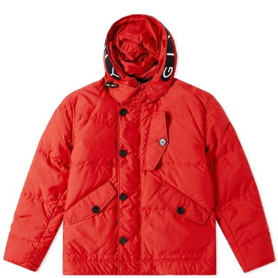 Shop Givenchy Hooded Down Parka In Red