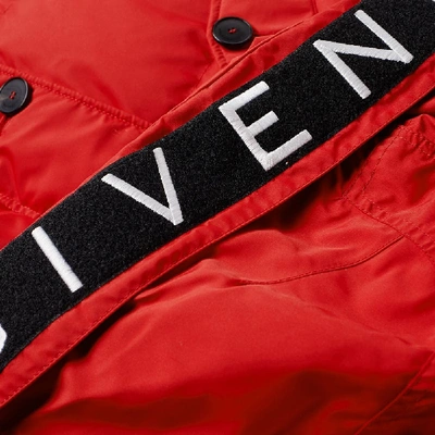 Shop Givenchy Hooded Down Parka In Red