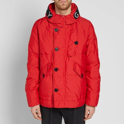 Shop Givenchy Hooded Down Parka In Red