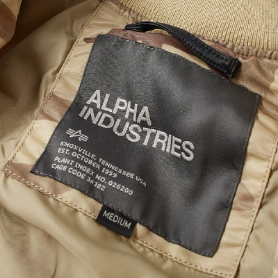 Shop Alpha Industries Ma-1 Vf Lw Bomber Jacket In Neutrals