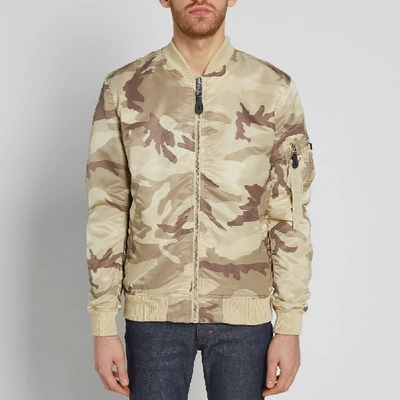 Shop Alpha Industries Ma-1 Vf Lw Bomber Jacket In Neutrals