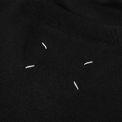 Shop Maison Margiela 14 Cut Out Elbow Patch Crew Knit In Black