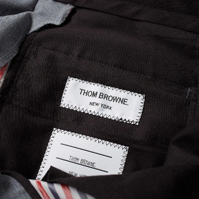 Shop Thom Browne Selvedge Tape Low Rise Skinny Trouser In Grey