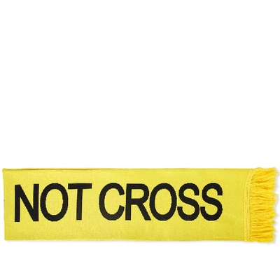 Shop Off-white Firetape Scarf In Yellow
