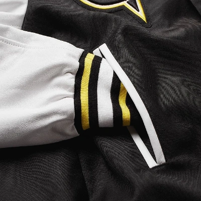 Shop Givenchy Leather Sleeve Patch Varsity Jacket In Black