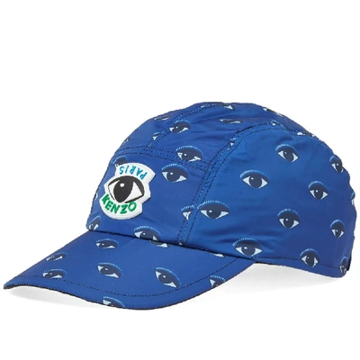 Shop Kenzo All  Over Eye Cap In Blue
