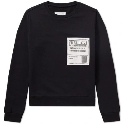 Shop Maison Margiela 10 Stereotype Crew Sweat In Black