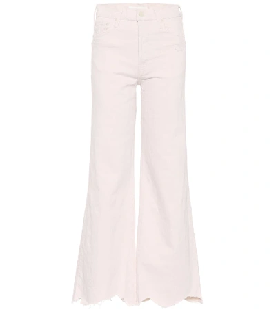 Shop Mother Tomcat Flared Jeans In White