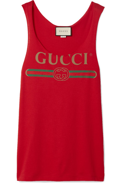 gucci logo tank top