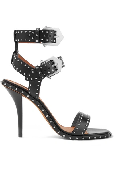 Shop Givenchy Elegant Studded Leather Sandals In Black