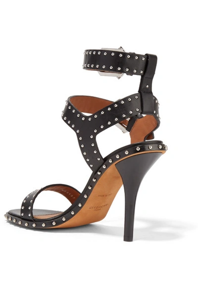 Shop Givenchy Elegant Studded Leather Sandals In Black