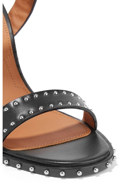 Shop Givenchy Elegant Studded Leather Sandals In Black