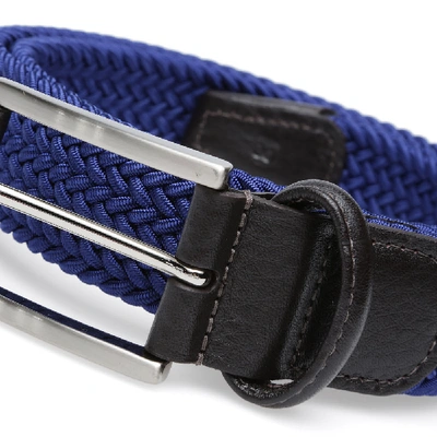 Shop Anderson's Woven Textile Belt In Blue